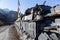 Mani Stones and Prayer Flags in Himalayas, Nepal