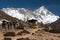 Mani walls along the trail to Pangboche