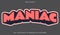 Maniac editable text effect in 3d style