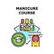 Manicure Course Vector Concept Color Illustration