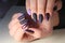 Manicure design gel varnish color Chrome