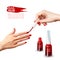 Manicure Nail Polish Hands Realistic Poster