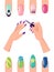 Manicure with Patterns on Nails of All Shapes Set