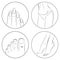 Manicure, pedicure and bodycare concept. Icon set