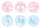 Manicure and pedicure salon vector icons set