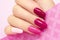 Manicure in pink.