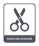 manicure scissors icon in trendy design style. manicure scissors icon isolated on white background. manicure scissors vector icon