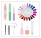 Manicure tools and accessories. Manicure scissors, nail files, nail clippers, manicure trimmer, nail polish, cream, nail polish