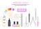 Manicure tools vector set