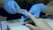 Manicure trims nails file