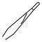 Manicure tweezers icon, outline style