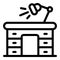 Manicurist table icon, outline style