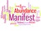 Manifest abundance word cloud banner