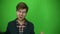 Manifestation rage of man. Chroma key