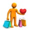 Manikin Shopping Bags Heart