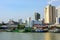 Manila, Philippines - March 7, 2016: Houses on the waterfront of the river Pasig in Manila