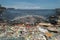 Manila, Philippines - May, 18, 2019: Ocean plastic pollution in Manila Bay shore