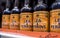 Manila, Philippines - Rows of Lea & Perrins Worcestershire sauce for sale at a supermarket or stocked at a warehouse