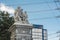 Manila, Philippines - Sculpture of La Madre Filipina atop the southern pillar of Jones Bridge