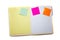 Manilla folder with post-it notes