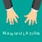 Manipulation marionette concept vector illustratio