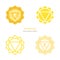 Manipura, solar plexus chakra symbol. Colorful mandala. Vector illustration