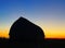 Manitoba Barn silhouette at sunset