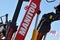 Manitou forklift tractor detail and logo