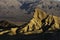 Manley Peak enlightened by the sunrise Zabriskie Point