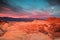 Manly Beacon and Red Cathedral as seen from Zabriskie Point in Death Valley.