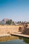 Manmatha Tank and exotic rocky mountain in Hampi, India