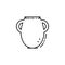 Manna jar icon. Element of Jewish icon for mobile concept and web apps. Thin line Manna jar icon can be used for web and mobile