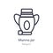 manna jar outline icon. isolated line vector illustration from religion collection. editable thin stroke manna jar icon on white