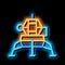 Manned Spacecraft neon glow icon illustration