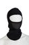 Mannequin in black balaclava