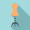 Mannequin dressmaker icon, flat style