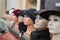 Mannequin Heads with Hats and Beanies in Veere, Zeeland, Netherlands