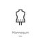 mannequin icon vector from italy collection. Thin line mannequin outline icon vector illustration. Outline, thin line mannequin