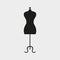 Mannequin icon on white background.