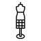 Mannequin for a long dress icon, outline style