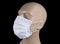 Mannequin in medical face mask