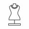 Mannequin Necklace Outline Icon Vector Illustration