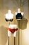 Mannequin parts in showcase window with elegant women lingerie