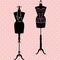 Mannequin Silhouette. Fashion, Dress Form