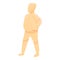 Mannequin standing icon, cartoon style
