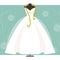 Mannequin with a wedding dress. Vector illustration