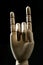 Mannequin wooden hand, horns with fingers