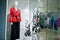 Mannequins at female colorful clothing store brand new modern boutique