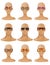 Mannequins Heads Display Sunglasses Realistic Set