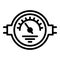 Manometer control icon, outline style